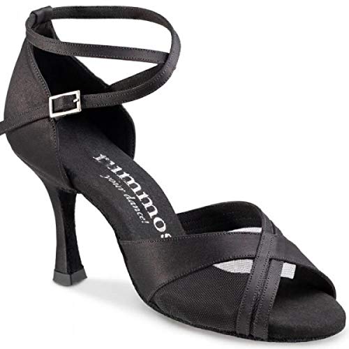 Rummos Damen Tanzschuhe R370 - Material: Satin - Farbe: Schwarz - Weite: Medium (Normal) - Absatz: 70R Flare - Größe: EUR 36 von Rummos