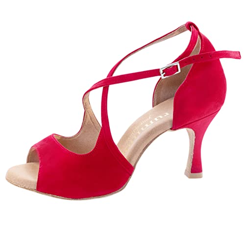 Rummos Damen Tanzschuhe R545 - Nubuck Rot - Medium (Normal) - 6 cm Flare - EUR 37 von Rummos