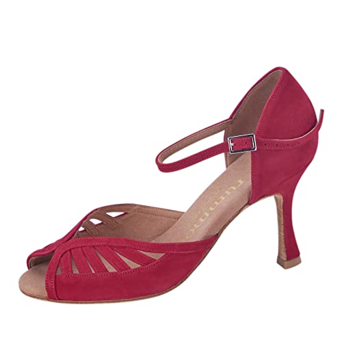 Rummos Damen Tanzschuhe Stella - Nubuck Rot - Medium (Normal) - 7 cm Flare - EUR 38 von Rummos