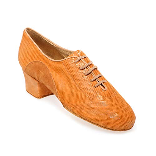 Rummos Damen Trainerschuhe R377 - Material: Leder/Nubuck - Farbe: Tan Diva - Weite: Medium (Normal) - Absatz: 4,5 cm Cuban - Größe: EUR 39 von Rummos