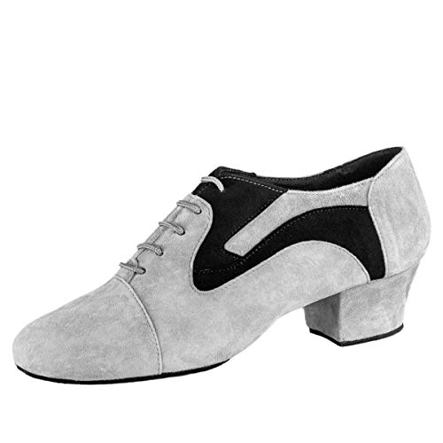 Rummos Damen Trainerschuhe R607 - Nubuck Grau/Schwarz - Medium (Normal) - 4,5 cm Cuban - EUR 37 von Rummos