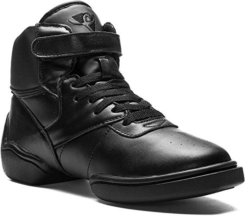 Rumpf 1500 Jazz Street Hip Hop Fitness Sport Tanz High Top Sneaker Farbe Schwarz und weiß, 36 EU, Schwarz von Rumpf