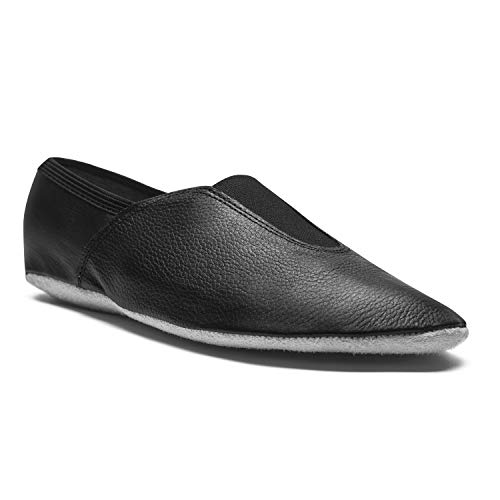 Rumpf Gymnastikschuhe Turnschläppchen Voltigierschuhe Ballett Sport Fitness Tanz, Schwarz Chrom, 45 EU von Rumpf