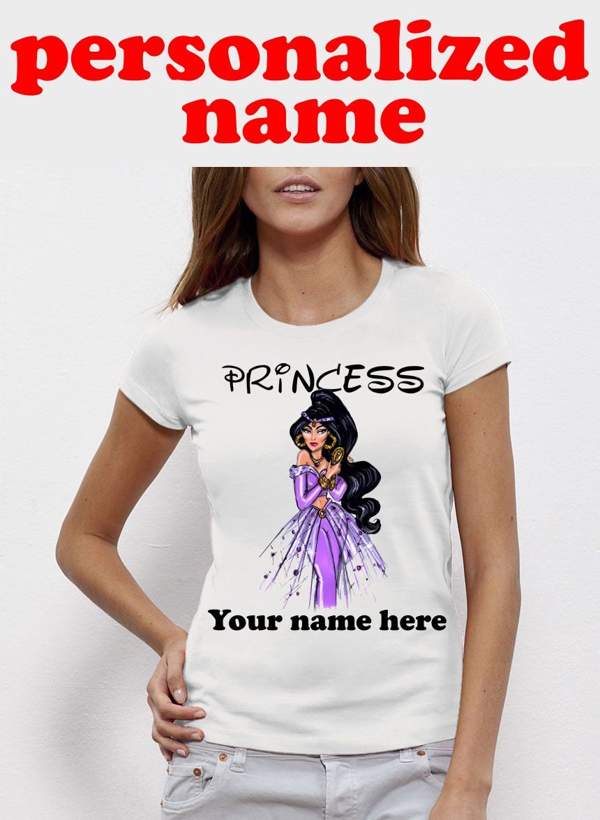 Jasmin Prinzessinnen Personalized Name Frauen T-Shirt Persönlicher Name Weiß Kleidung Shirt Dame Kleines Mädchen Kleinkind von RumyBG