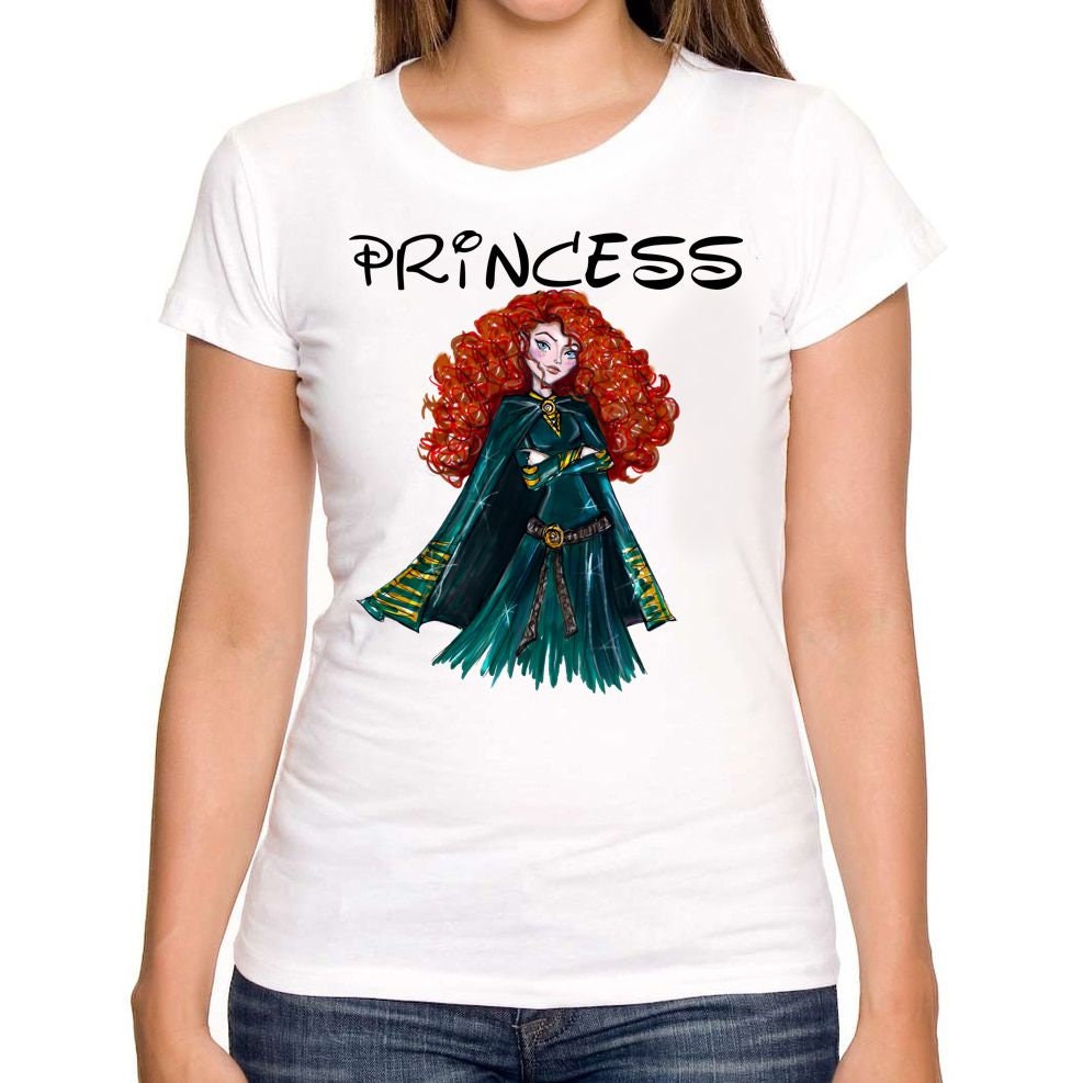 Merida Prinzessinnen Frauen T-Shirt Weiß Kleidung Shirt Dame Kleines Mädchen Kleinkind von RumyBG