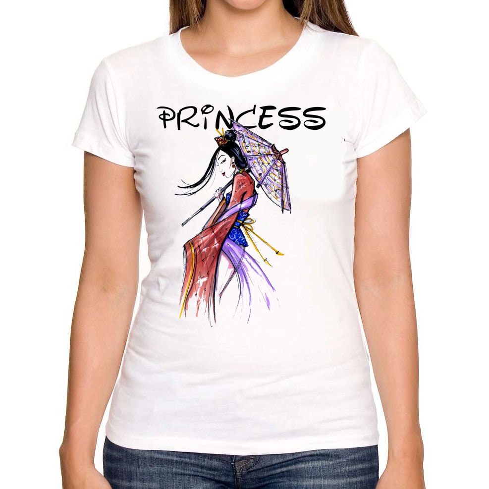 Mulan Princesses Damen T-Shirt Weiß Bekleidung Shirt Lady Little Girl Kleinkind Mädchen von RumyBG