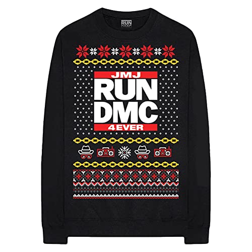 RUN--DMC Sweatshirt Christmas in Hollis Band Logo Nue offiziell Herren Schwarz M von RUN--DMC