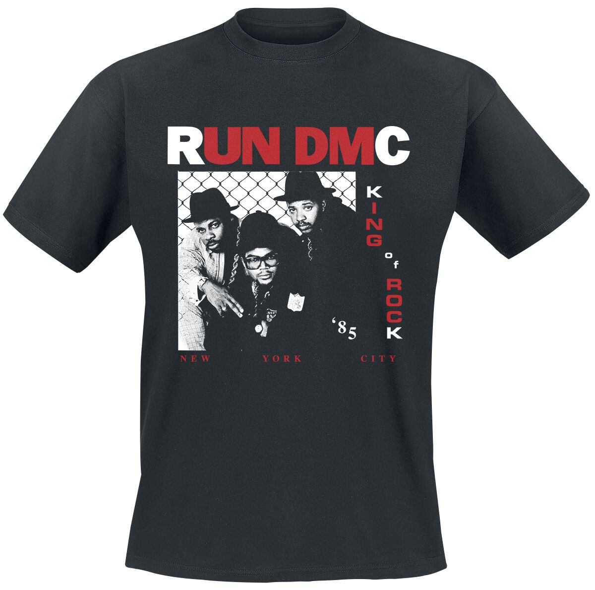 Run DMC T-Shirt - King Of Rock Photo - S bis XL - für Männer - Größe S - schwarz  - Lizenziertes Merchandise! von Run DMC