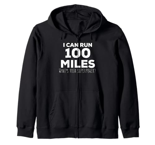 Ultra Marathon 100 Meilen süßes Lauf-T-Shirt für Herren und Damen Kapuzenjacke von Run More Miles Smile More Fitness T Shirts