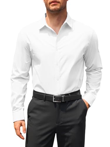 Runcati Herren Hemd Langarm Regular Fit Businesshemd Männer Einfarbig Baumwolle Freizeithemden Formale Button Down Hemden Weiß XL Runcati Herren Hemd Langarm Regular Fit Businesshemd Männer Einfarbig Baumwolle Freizeithemden Formale Button Down Hemden Weiß XL von Runcati