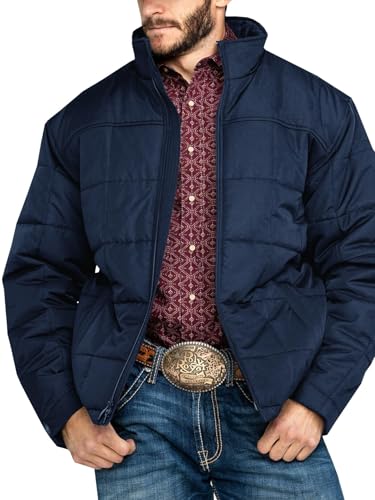 Runcati Herren Winterjacke Leichtgewicht Windproof Puffer Jacke Full Zip Up Puffy Coat für Schnee Ski Wandern Reisen Dunkelblau M von Runcati