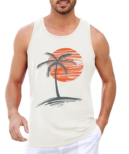 Runcati Printed Tank Top Herren Ärmelloses Sport Muskelshirt Fitness Gym Training Unterhemd Baumwolle Atmungsaktive Bodybuilding Shirt,Weiß,XL Runcati Printed Tank Top Herren Ärmelloses Sport Muskelshirt Fitness Gym Training Unterhemd Baumwolle Atmungsaktive Bodybuilding Shirt,Weiß,XL von Runcati
