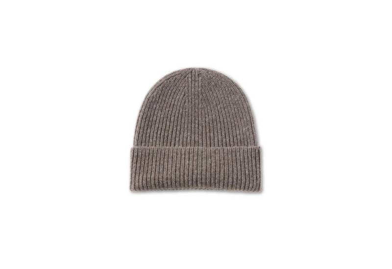 Runde Perlé Strickmütze Weiche Beanie aus 100% Wolle für Männer, Unisex Strickmütze doppelt gefüttert, warm & weich, schwarz, braun, grau von Runde Perlé
