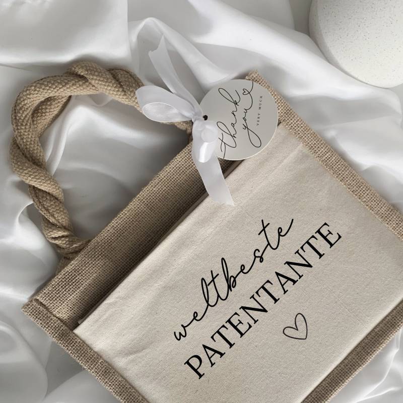 Geschenk Patentante Tasche I Beste Mit Aufdruck Jutetasche Beste Tante Geburtstagsgeschenk Von Nichte, Neffe Geschenk Patentante Tasche I Beste Mit Aufdruck Jutetasche Beste Tante Geburtstagsgeschenk Von Nichte, Neffe von RundeSacheDE