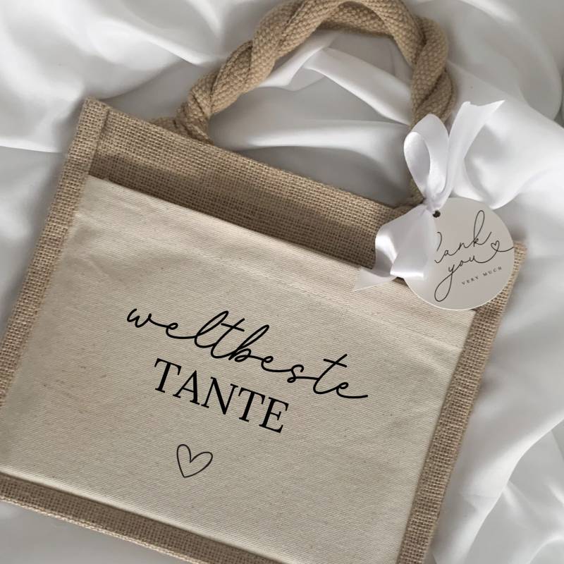 Geschenk Patentante Tasche I Beste Tante Mit Aufdruck Jutetasche Beste Dankeschön Geschenk Patentante Tasche I Beste Tante Mit Aufdruck Jutetasche Beste Dankeschön von RundeSacheDE