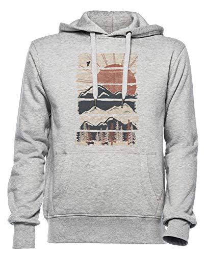 Rundi Winter Pursuits Herren Damen Unisex Sweatshirt Kapuzenpullover Grau Größe L - Women's Men's Unisex Hoodie Sweatshirt Grey von Rundi