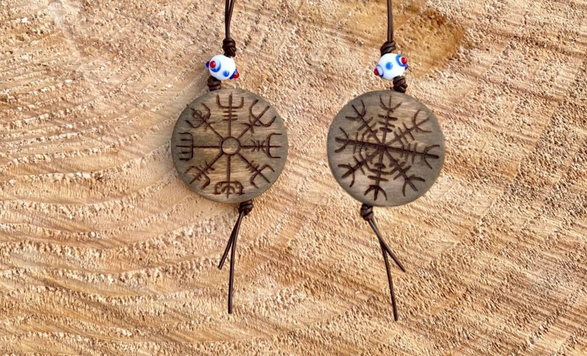 Lebensbaum Wikinger Fibel Kette Schürzen Freya Yggdrasil, Schmuck Des Nordens, Vegvisir Aegishjalmur Perlen Damen Mjölnir Thorshammer von Runensonne