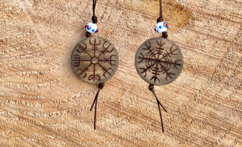 Lebensbaum Wikinger Fibel Kette Schürzen Freya Yggdrasil, Schmuck Des Nordens, Vegvisir Aegishjalmur Perlen Damen Mjölnir Thorshammer von Runensonne