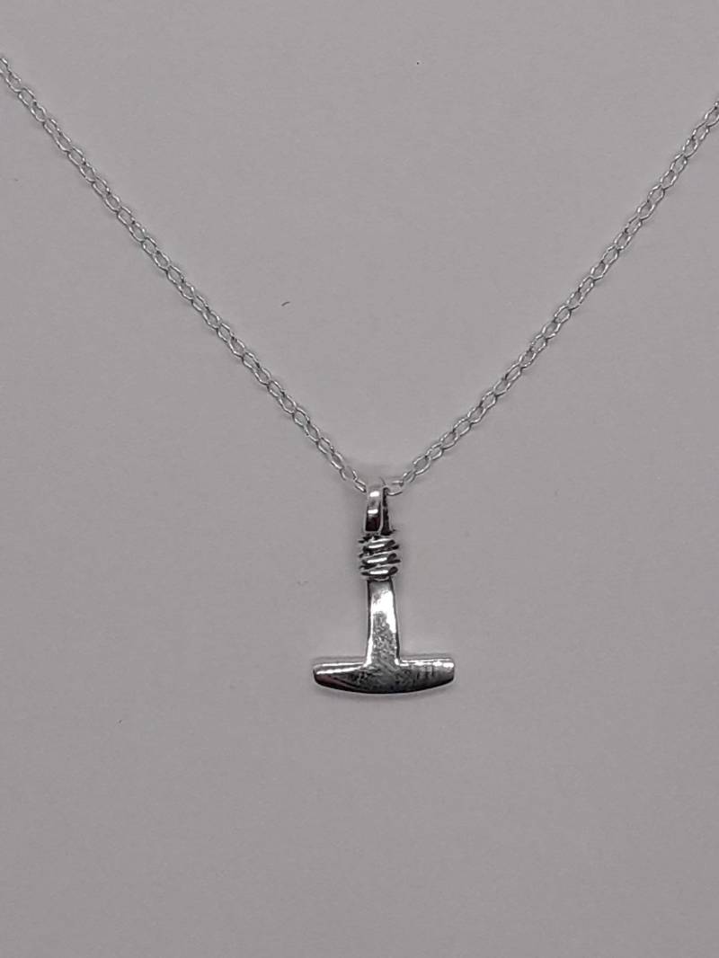 Ankerkette 925Er Silber Mit Asatru Anhänger Thorshammer Wikinger Mittelalter, Historisch von RunesdesignShop