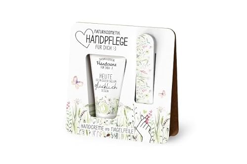 Handpflege Handcreme Nagelfeile Naturkosmetik 30 ml (Liter: 198,33 €) (Heute glücklich - Weiß - 1195921, 30 ml - 12 cm) von Rungassi