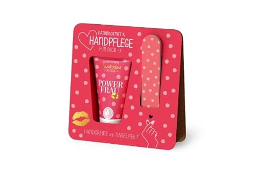 Handpflege Handcreme Nagelfeile Naturkosmetik 30 ml (Liter: 198,33 €) (Powerfrau - Rot - 1197121, 30 ml - 12 cm) von Rungassi