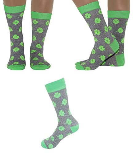 Rungassi 2er Set (2 Paar) Herren Crazy Socken 3/4 Länge Gr. 42-47 Kleeblatt von Rungassi