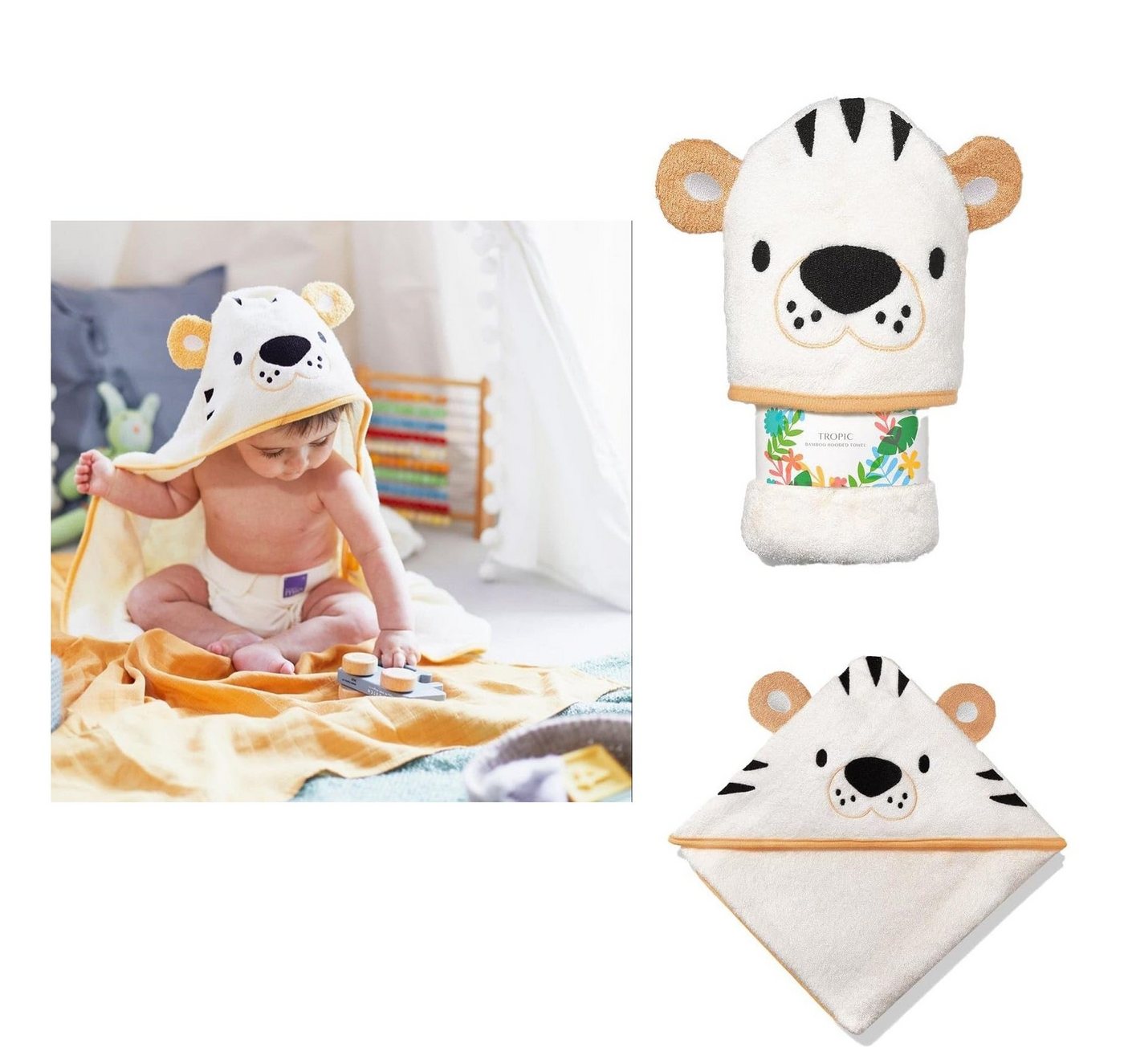 Rungassi Babybademantel Tropic Bamboo Babybademantel Kapuzenhandtuch für Kleinkindermantel Rungassi Babybademantel Tropic Bamboo Babybademantel Kapuzenhandtuch für Kleinkindermantel von Rungassi