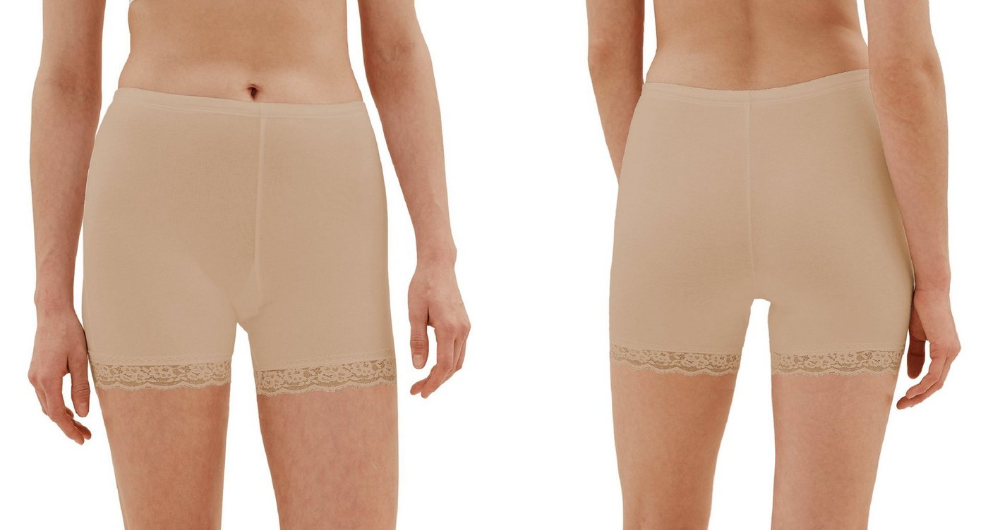 Rungassi Boxer 3x Deluxe Damen Baumwolle Boxershort Lang Beige 70 von Rungassi