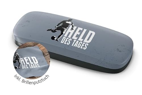 Rungassi Brillenetui Brillentasche Brillenbox Hartschale mit Putztuch (Held des Tages) von Rungassi