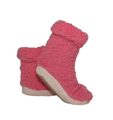 Rungassi Hüttenschuhe | Hausschuhe | Hüttensocken | Mähmäh | ABS | Teddy (Pink, EU Schuhgrößensystem, Erwachsene, Numerisch (von/bis), M, 39, 42) von Rungassi