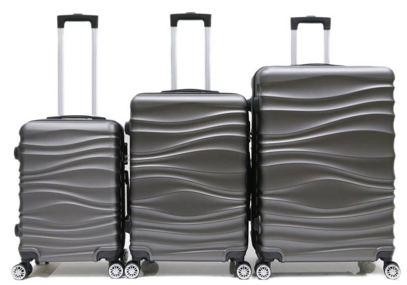 Rungassi Kofferset Rungassi Hartschalenkoffer Trolley Reisekoffer Koffer Set CF-ABS04, (Set bestehend aus 3 Koffern (Höhe: 55/65/75 cm) von Rungassi