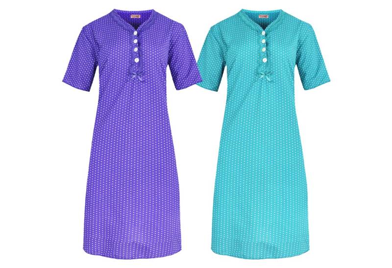 Rungassi Nachthemd 2er Set Deluxe Damen Nachthemd Fine Woman Lila u.T von Rungassi