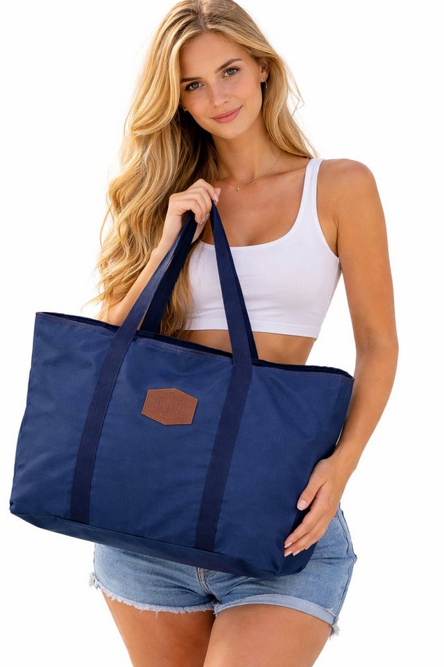 Rungassi Shopper Rungassi Strandtasche Badetasche Tasche Shopper XXL Dunkelblau 150 von Rungassi