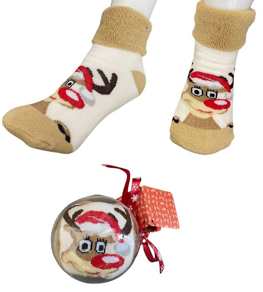 Rungassi Socken Weihnachts Herren Socken in Weihnachts Kugel Gr. 42-47 Motiv: Motiv_1 von Rungassi