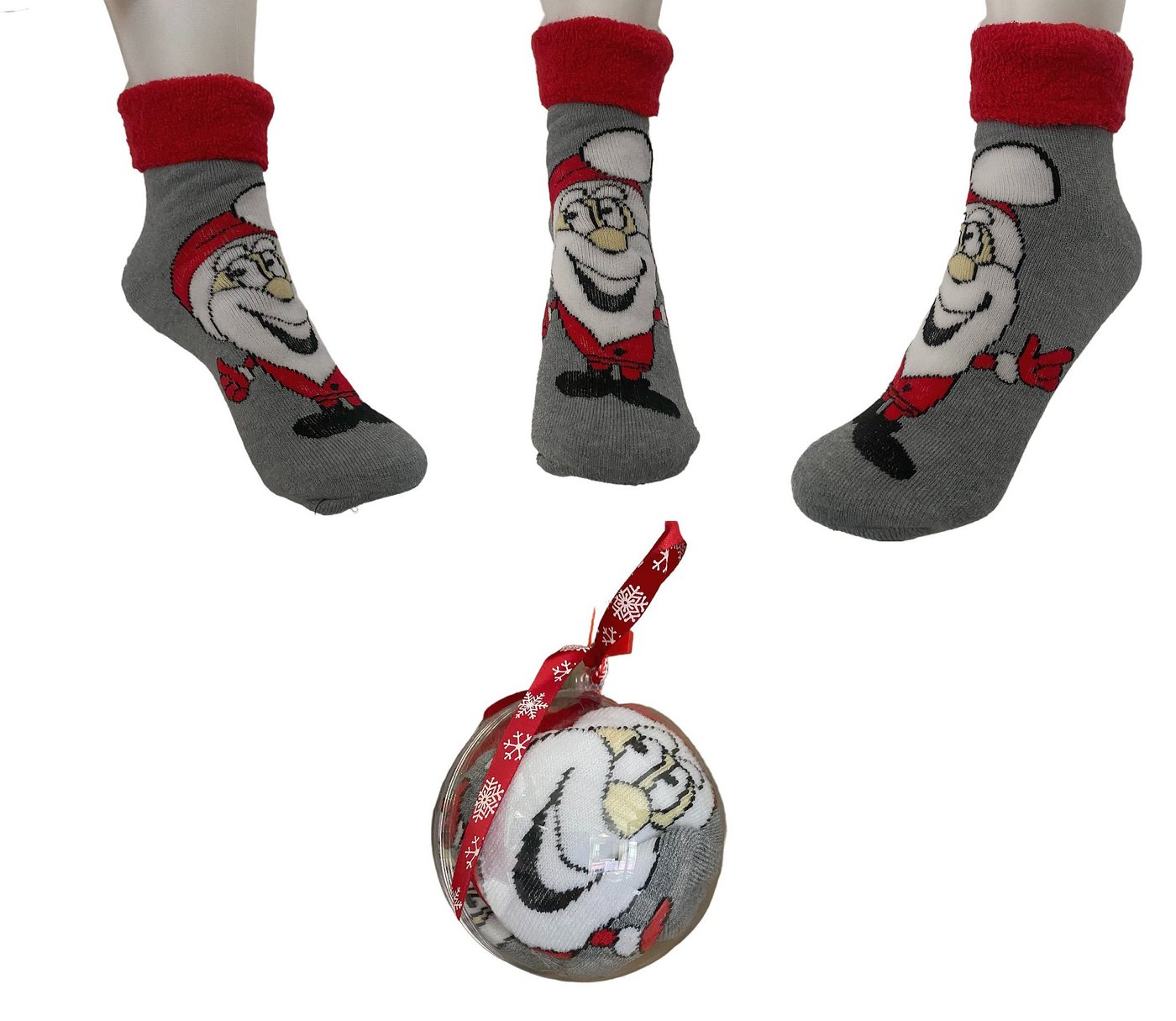 Rungassi Socken Weihnachts Herren Socken in Weihnachts Kugel Gr. 42-47 Motiv: Motiv_3 von Rungassi