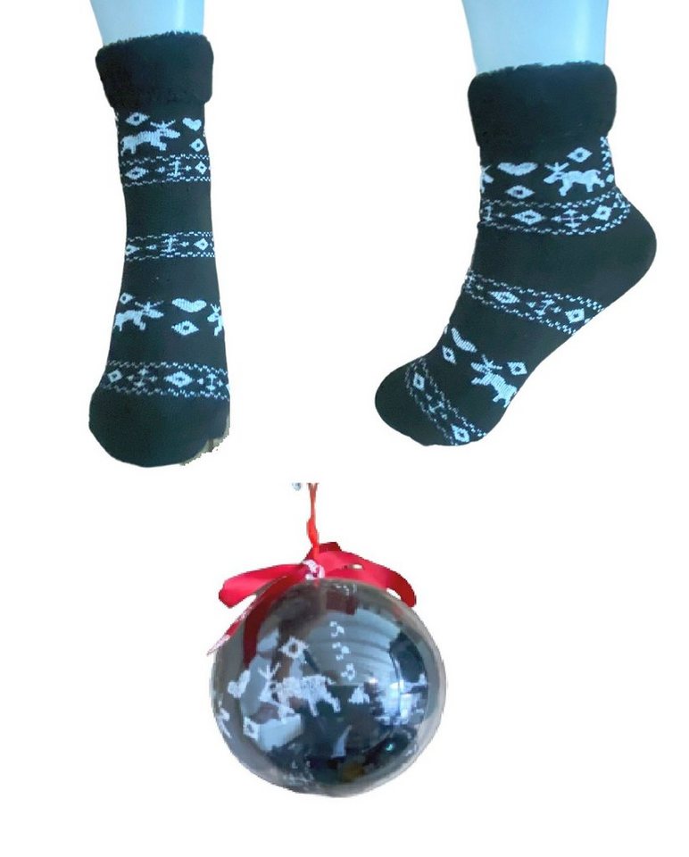 Rungassi Socken Weihnachts Herren Socken in Weihnachts Kugel Gr. 42-47 Motiv: Motiv_6 von Rungassi