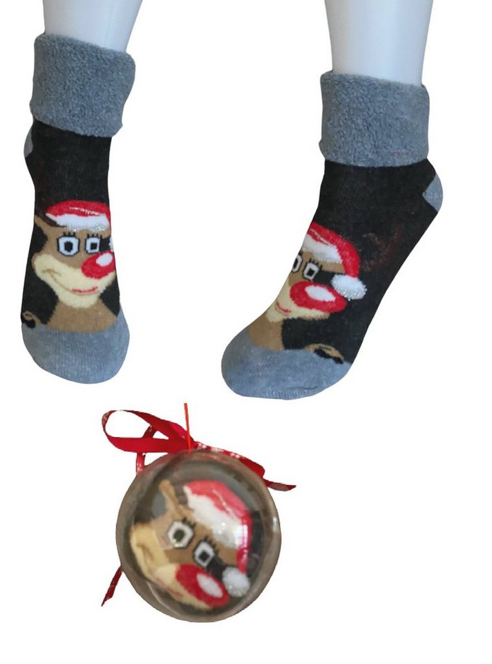 Rungassi Socken Weihnachts Herren Socken in Weihnachts Kugel Gr. 42-47 Motiv: Motiv_7 von Rungassi