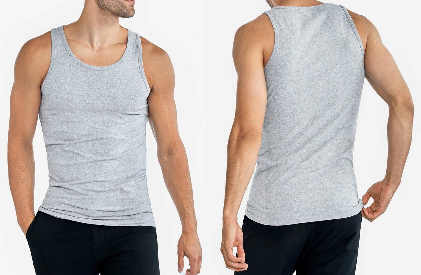 Rungassi T-Shirt 2er Pack Rungassi Herren Baumwolle Unterhemd T-Shirt Tank Top Größe: von Rungassi
