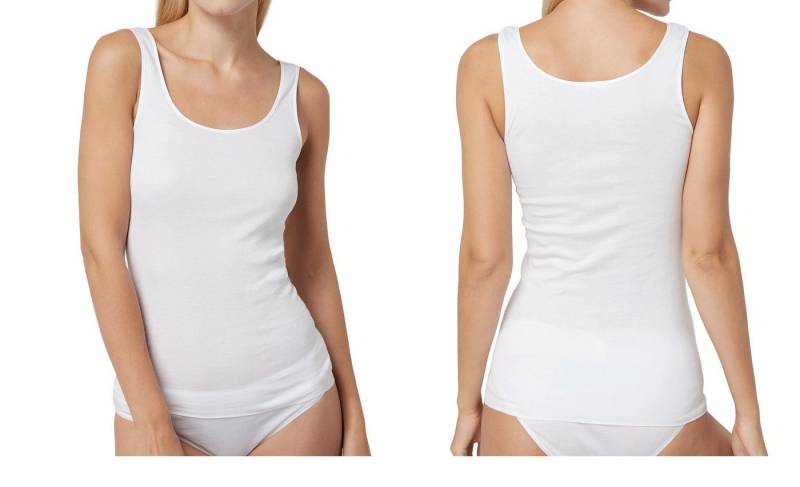 Rungassi Unterhemd 2er Set Damen Unterhemd Baumwolle Tank Top Achselhemd Damentop 811 von Rungassi
