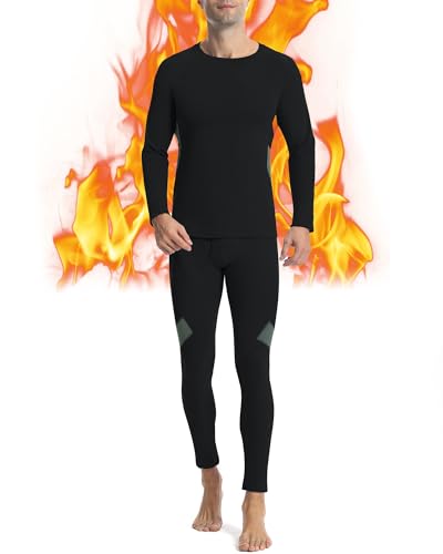 Runhit Thermounterwäsche Herren Winter Funktionsunterwäsche Thermounterhose Herren Unterhosen Lang Funktionswäsche Skiunterwäsche Thermo Unterwäsche Männer Extra Warm 2XL von Runhit