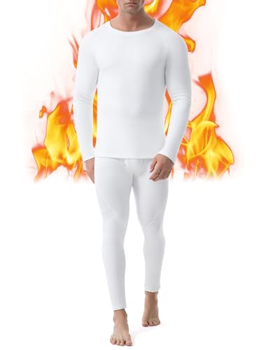 Runhit Thermounterwäsche Herren Winter Funktionsunterwäsche Thermounterhose Herren Unterhosen Lang Funktionswäsche Skiunterwäsche Thermo Unterwäsche Männer Extra Warm L von Runhit