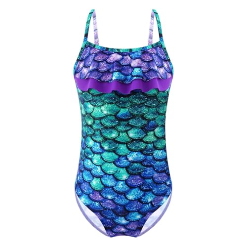 Runhomal Kinder Mädchen Einteiliger Badeanzug bunter Fischschuppen-Muster Bademode Schwimmoverall Rüschen Träger Bodysuit Schwimmanzug Badebekleidung D_Lila grüne Fischschuppen 170-176 Runhomal Kinder Mädchen Einteiliger Badeanzug bunter Fischschuppen-Muster Bademode Schwimmoverall Rüschen Träger Bodysuit Schwimmanzug Badebekleidung D_Lila grüne Fischschuppen 170-176 von Runhomal