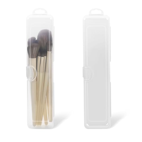 Runivor 2 Stück tragbare Make-up-Pinsel-Reise-Etui, Kosmetikpinselhalter, Make-up-Koffer, tragbare Reisegeschirr-Aufbewahrungsbox, Besteck-Box von Runivor