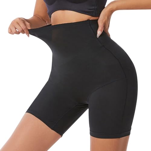 Runmeihe Hohe Taille Shapewear Damen Bauchweg Figurformende Miederhose Leggings Kurze Bauchstraffung Miederpants Body Shaper Bauchkontrolle Unterwäsche (Black, XXL) von Runmeihe