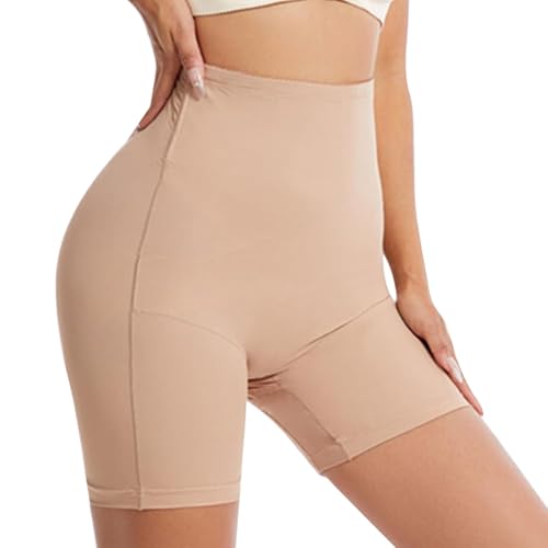 Runmeihe Hohe Taille Shapewear Damen Bauchweg Figurformende Miederhose Leggings Kurze Bauchstraffung Miederpants Body Shaper Bauchkontrolle Unterwäsche (Skin, M) von Runmeihe