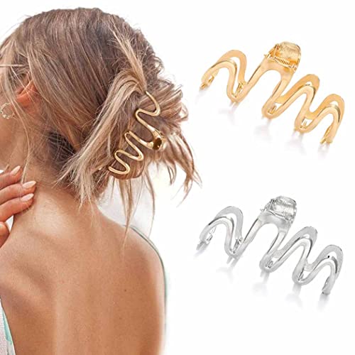 Runmi Haarklammern, 2 Stück, große Haarspangen, rutschfeste Haarklammern, Haarschmuck für Damen und Mädchen von Runmi