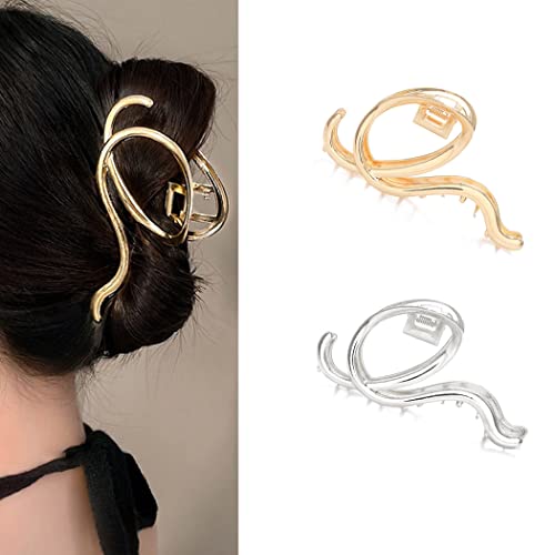 Runmi Haarklammern, 2 Stück, große Metall-Haarspangen für dickes und dünnes Haar, starker Halt, Haarschmuck für Damen und Mädchen von Runmi