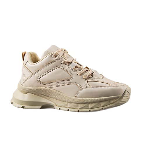 Runner Boss Damen TRFRUB100041 Sneaker, Beige, 37 EU von Runner Boss