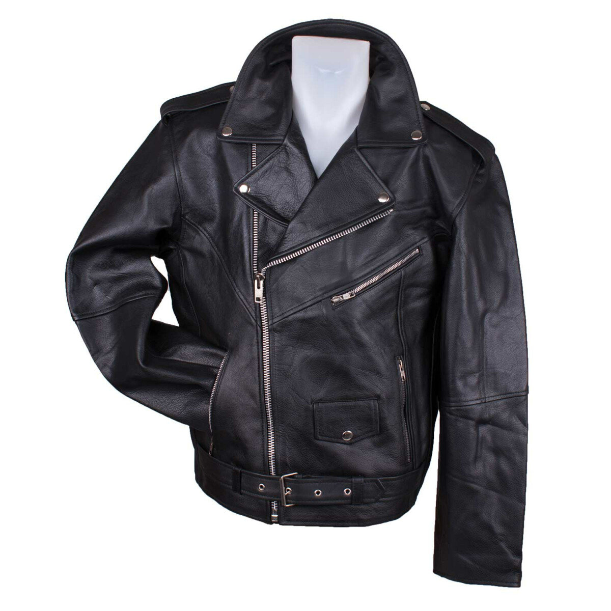 Bikerjacke, Lederjacke schwarz Größe 3XL Bikerjacke, Lederjacke schwarz Größe 3XL von Running Bear