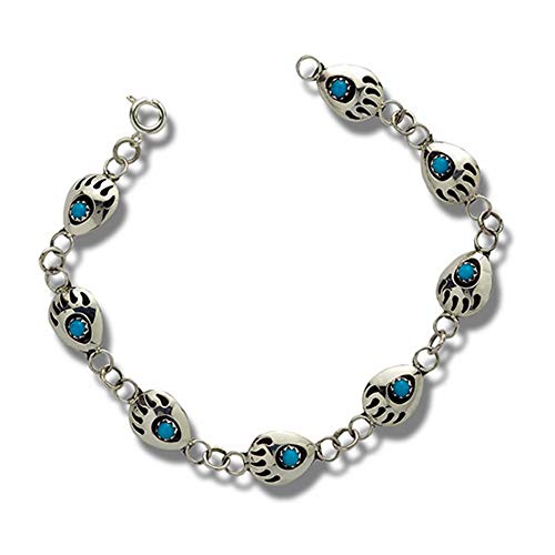 Running Bear Indianerschmuck Armband Bärentatze Türkis 8 Stk. Westernschmuck Navajo Armkette Schmuck Indianer von Running Bear